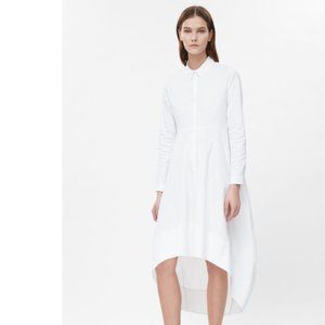 COS GRADUATED SHIRT DRESS WHITE